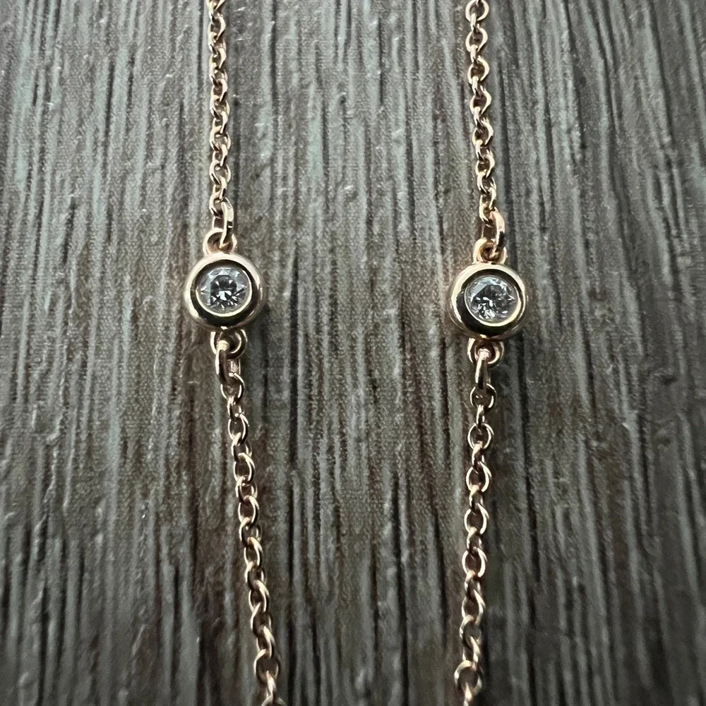 Tiffany & Co. Gold Heart Necklace with Silver Accents - Picture 4 of 10
